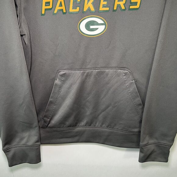 Green Bay Packers Hoodie Sweatshirt Mens Size M Medium Gray NFL Team Apparel TX3 - Picture 3 of 8